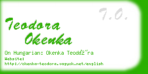 teodora okenka business card
